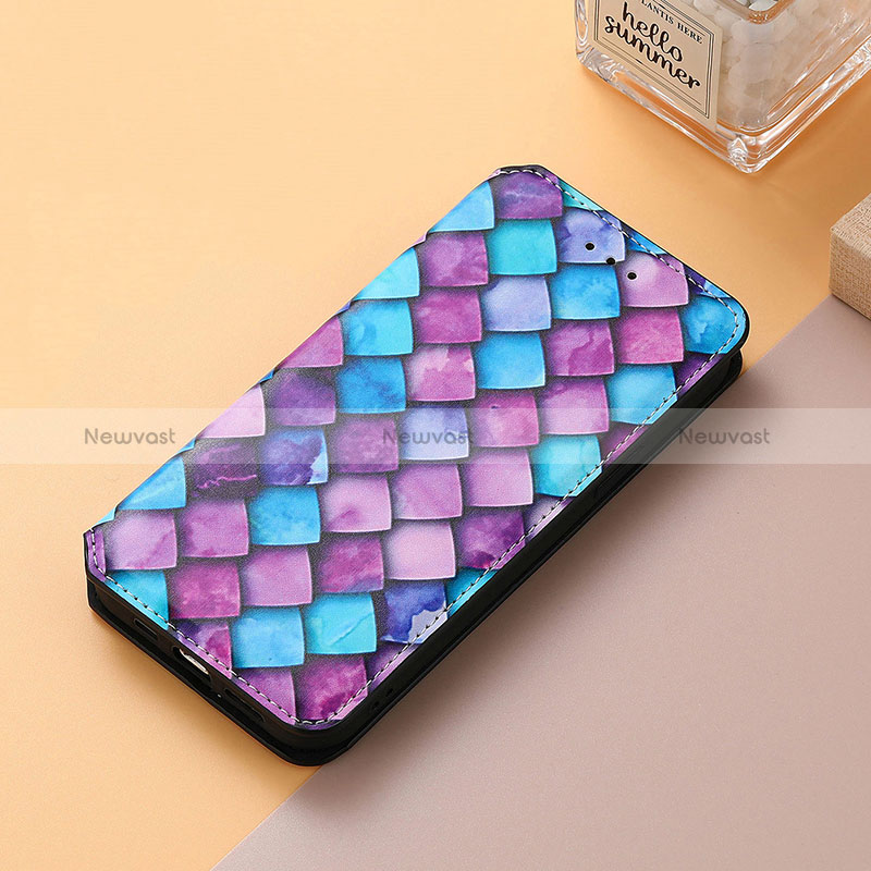 Leather Case Stands Fashionable Pattern Flip Cover Holder S06D for Huawei Nova 10 SE