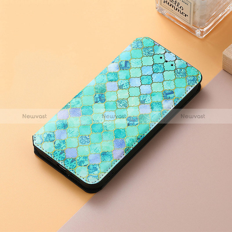 Leather Case Stands Fashionable Pattern Flip Cover Holder S06D for Huawei Nova 10 SE