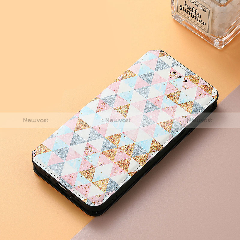 Leather Case Stands Fashionable Pattern Flip Cover Holder S06D for Huawei Nova Y70