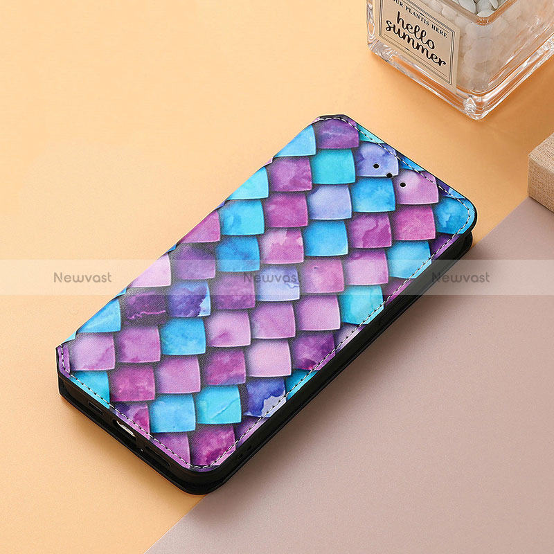 Leather Case Stands Fashionable Pattern Flip Cover Holder S06D for Huawei Nova Y70