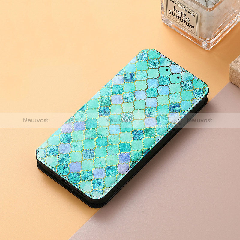 Leather Case Stands Fashionable Pattern Flip Cover Holder S06D for Huawei Nova Y70