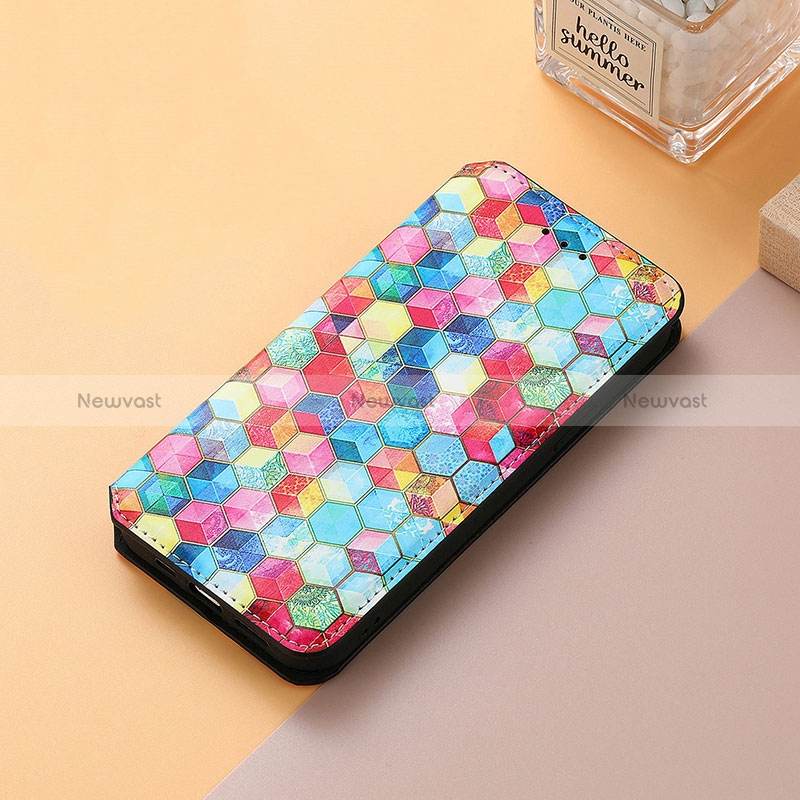 Leather Case Stands Fashionable Pattern Flip Cover Holder S06D for Huawei Nova Y70 Plus