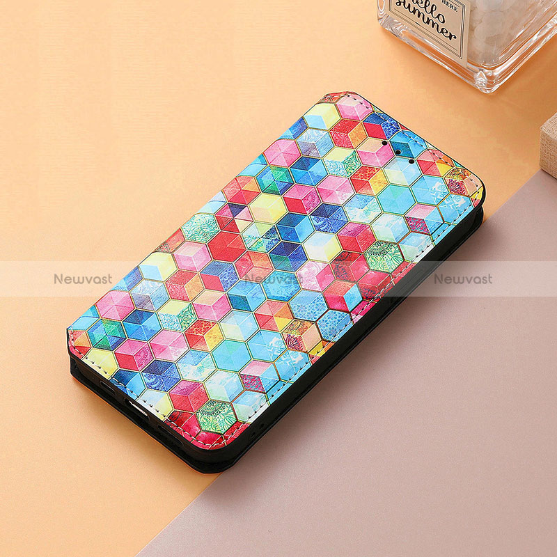 Leather Case Stands Fashionable Pattern Flip Cover Holder S06D for Huawei P Smart Z (2019)