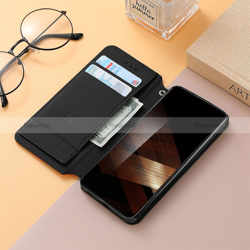 Leather Case Stands Fashionable Pattern Flip Cover Holder S06D for Samsung Galaxy S24 Plus 5G