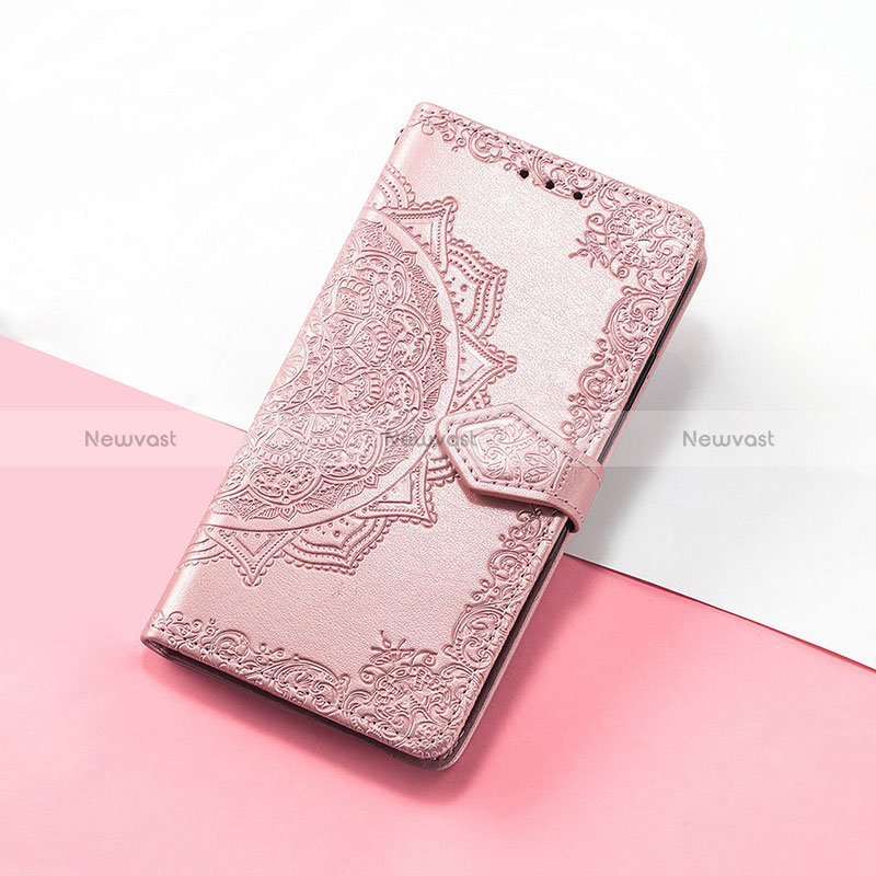 Leather Case Stands Fashionable Pattern Flip Cover Holder S07D for Huawei Honor 50 SE 5G