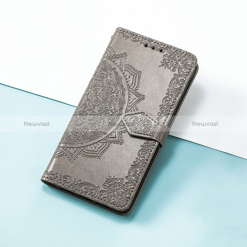 Leather Case Stands Fashionable Pattern Flip Cover Holder S07D for Huawei Honor V40 5G