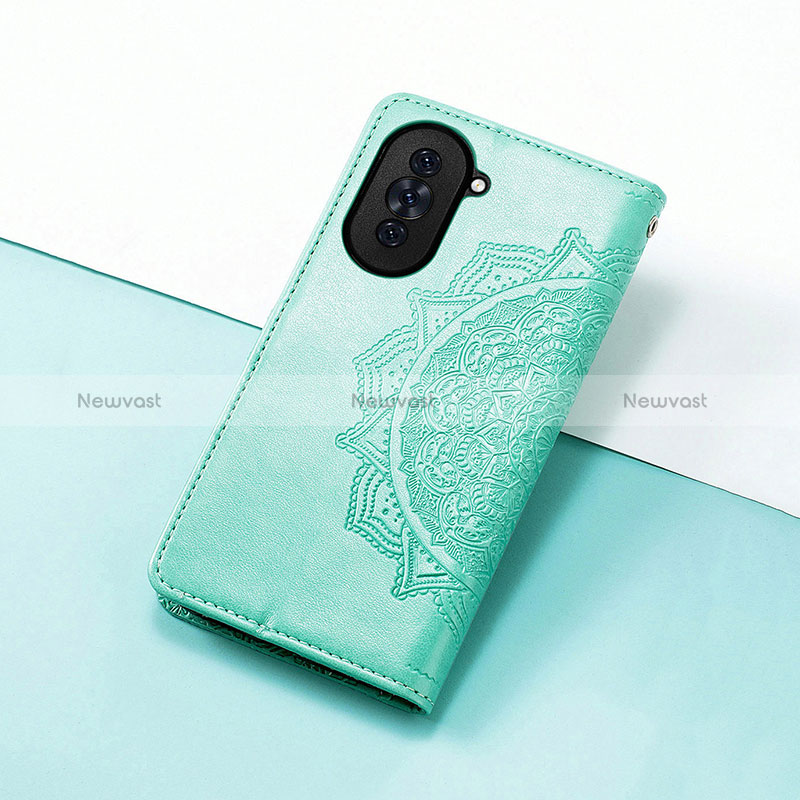 Leather Case Stands Fashionable Pattern Flip Cover Holder S07D for Huawei Nova 10 Pro