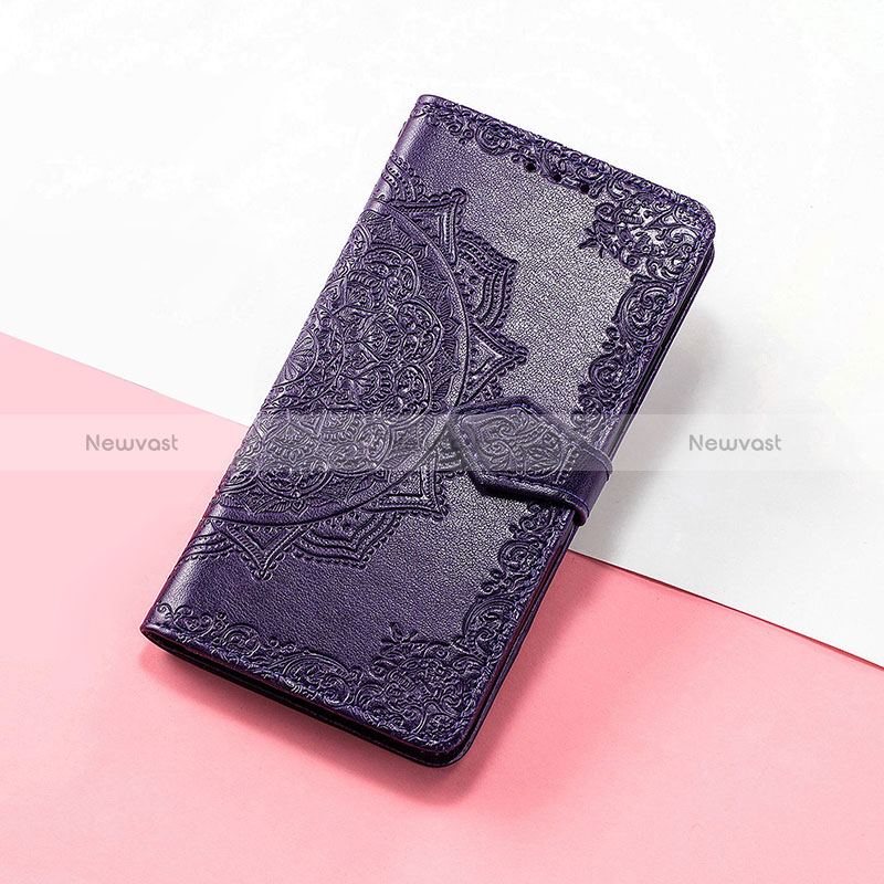 Leather Case Stands Fashionable Pattern Flip Cover Holder S07D for Huawei Nova 10 SE