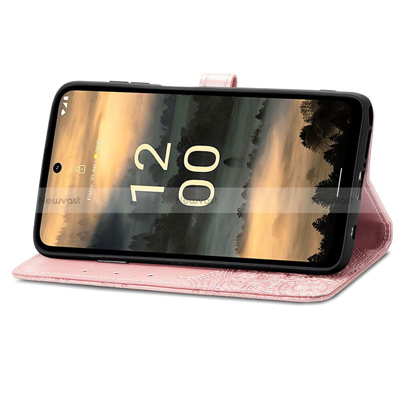 Leather Case Stands Fashionable Pattern Flip Cover Holder S07D for Nokia XR21