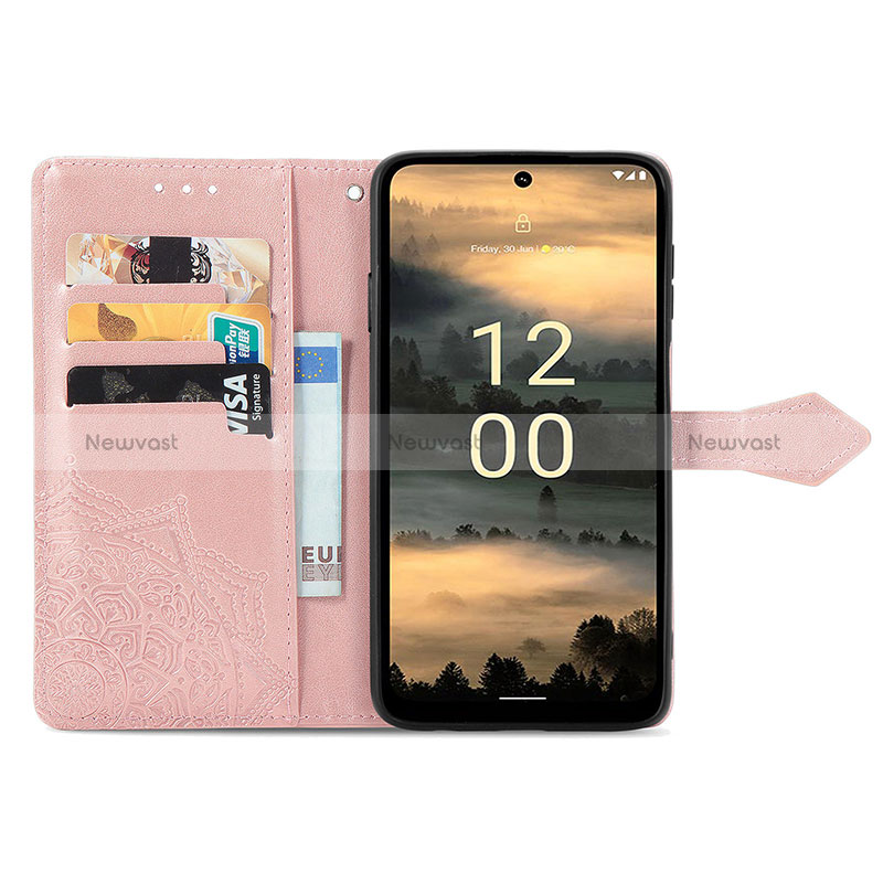 Leather Case Stands Fashionable Pattern Flip Cover Holder S07D for Nokia XR21