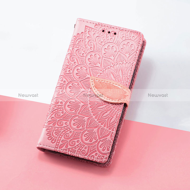 Leather Case Stands Fashionable Pattern Flip Cover Holder S08D for Google Pixel 7a 5G