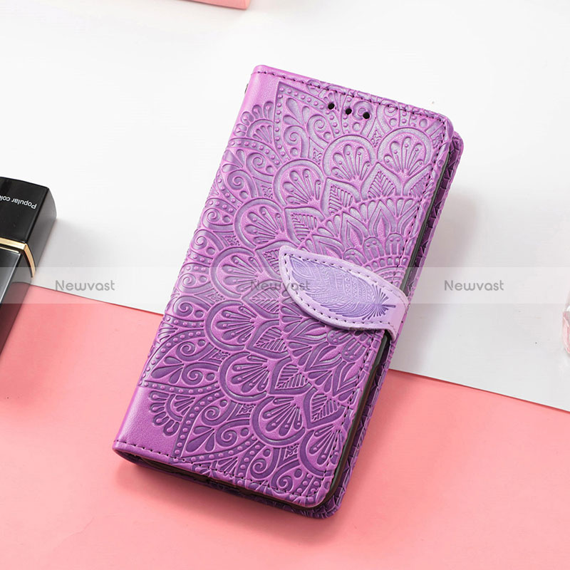 Leather Case Stands Fashionable Pattern Flip Cover Holder S08D for Huawei Honor 60 SE 5G