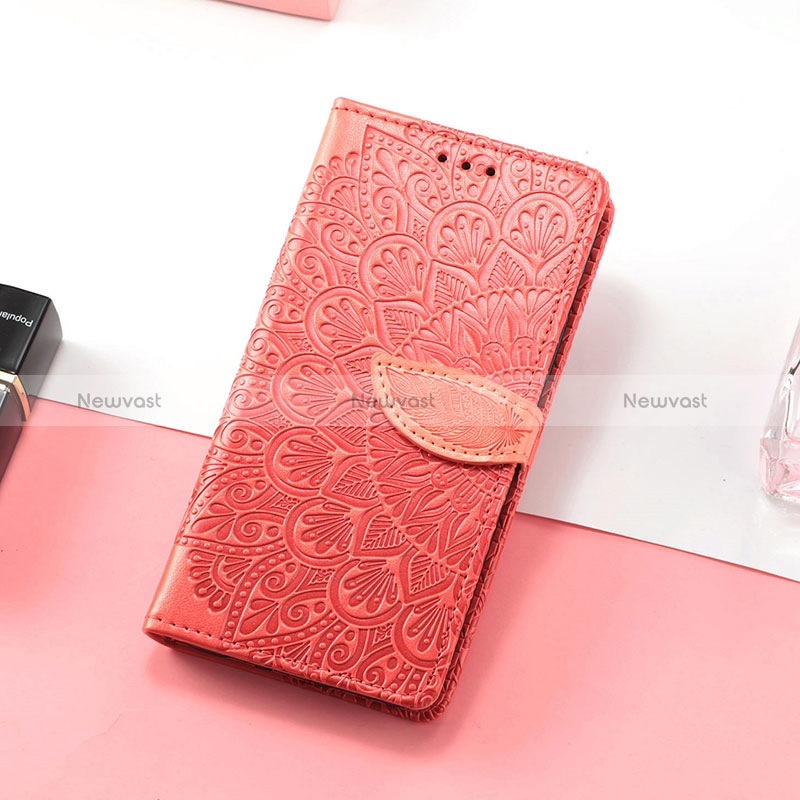 Leather Case Stands Fashionable Pattern Flip Cover Holder S08D for Huawei Honor 60 SE 5G