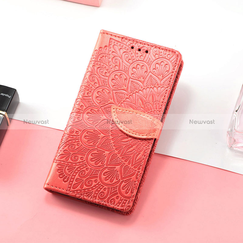 Leather Case Stands Fashionable Pattern Flip Cover Holder S08D for Huawei P40 Lite E