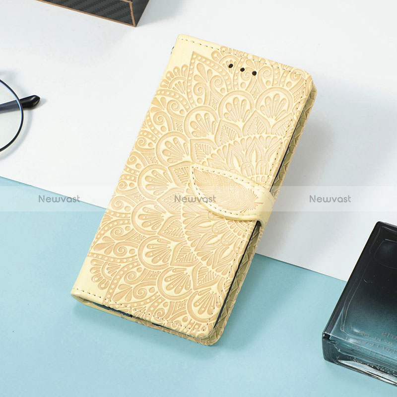 Leather Case Stands Fashionable Pattern Flip Cover Holder S08D for Huawei P40 Lite E