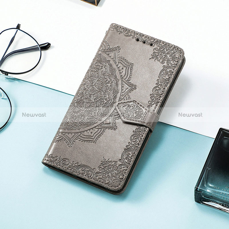 Leather Case Stands Fashionable Pattern Flip Cover Holder S09D for Huawei Honor 60 5G