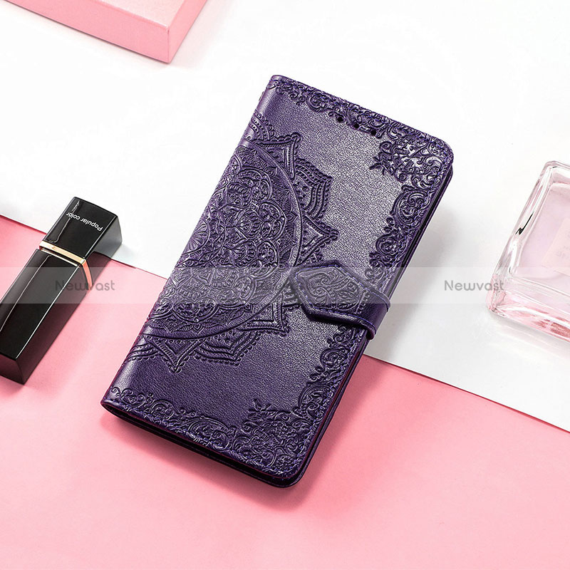 Leather Case Stands Fashionable Pattern Flip Cover Holder S09D for Huawei Honor 60 5G