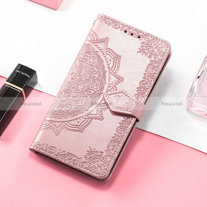 Leather Case Stands Fashionable Pattern Flip Cover Holder S09D for Huawei Honor 60 5G