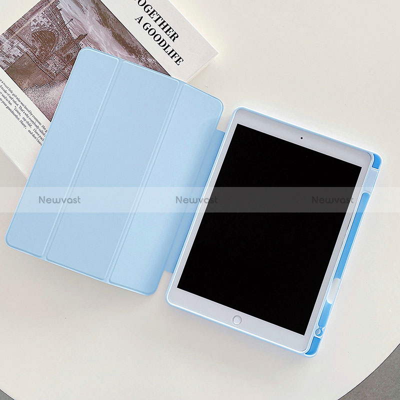 Leather Case Stands Fashionable Pattern Flip Cover Holder XH3 for Apple iPad 10.2 (2019) Mint Blue