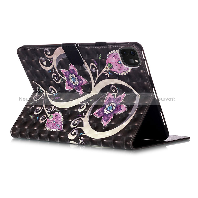 Leather Case Stands Fashionable Pattern Flip Cover Holder Y01B for Apple iPad Pro 11 (2021)