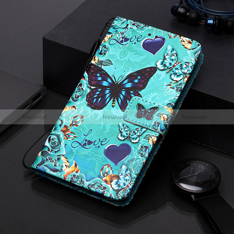 Leather Case Stands Fashionable Pattern Flip Cover Holder Y01B for Samsung Galaxy A20s Sky Blue