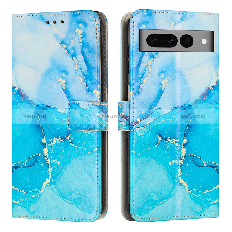 Leather Case Stands Fashionable Pattern Flip Cover Holder Y01X for Google Pixel 7 Pro 5G