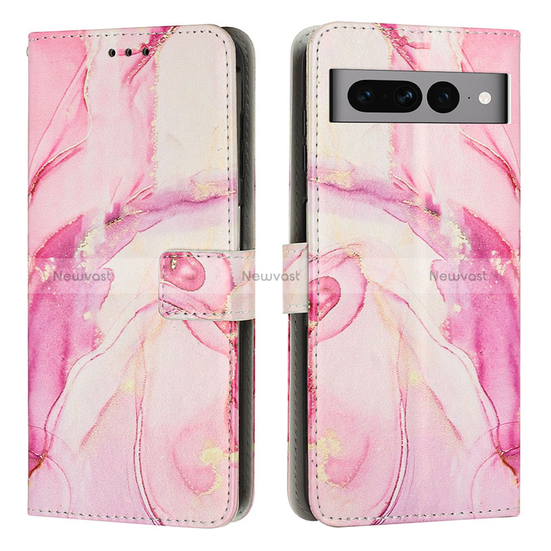 Leather Case Stands Fashionable Pattern Flip Cover Holder Y01X for Google Pixel 7 Pro 5G