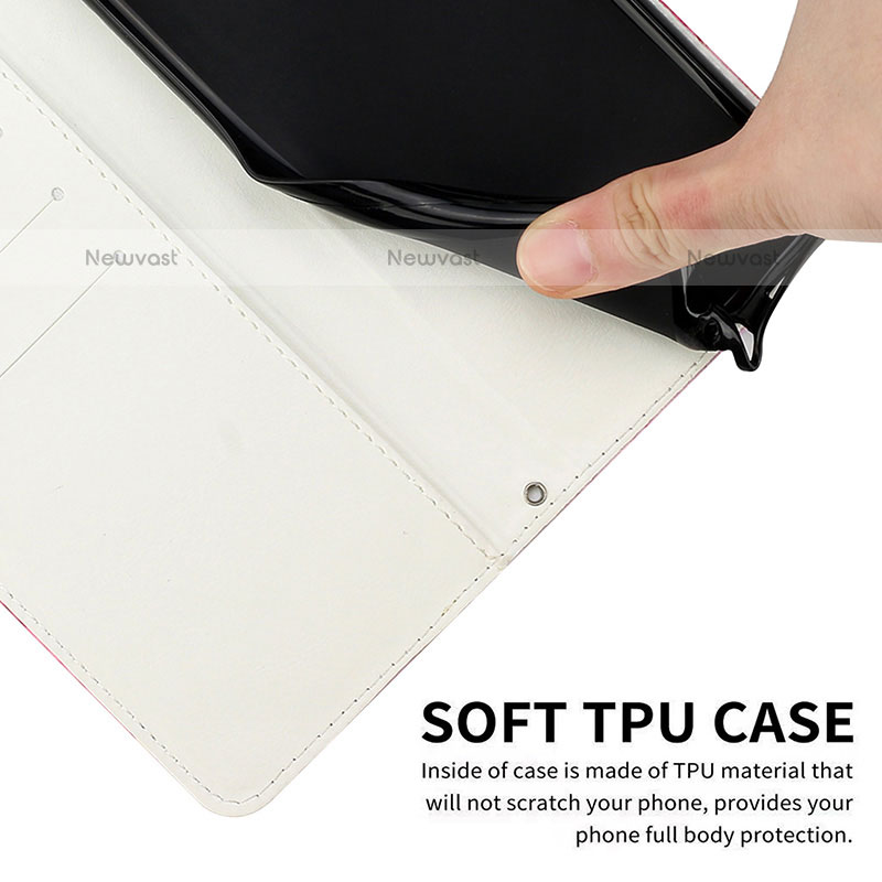Leather Case Stands Fashionable Pattern Flip Cover Holder Y01X for Oppo F21 Pro 5G