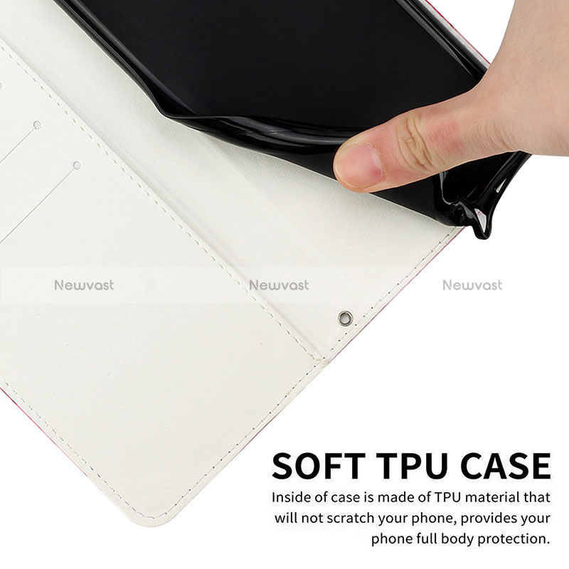 Leather Case Stands Fashionable Pattern Flip Cover Holder Y01X for Oppo Reno5 F