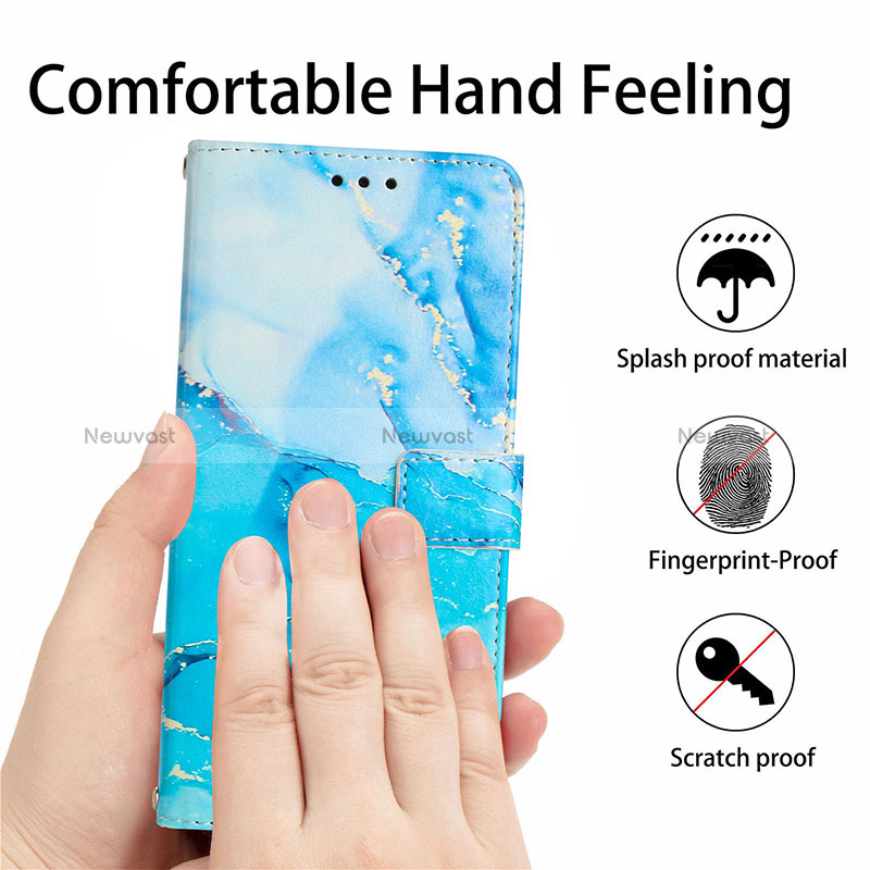 Leather Case Stands Fashionable Pattern Flip Cover Holder Y01X for Realme 10T 5G