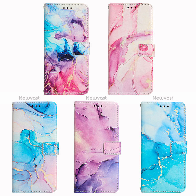 Leather Case Stands Fashionable Pattern Flip Cover Holder Y01X for Samsung Galaxy A03s