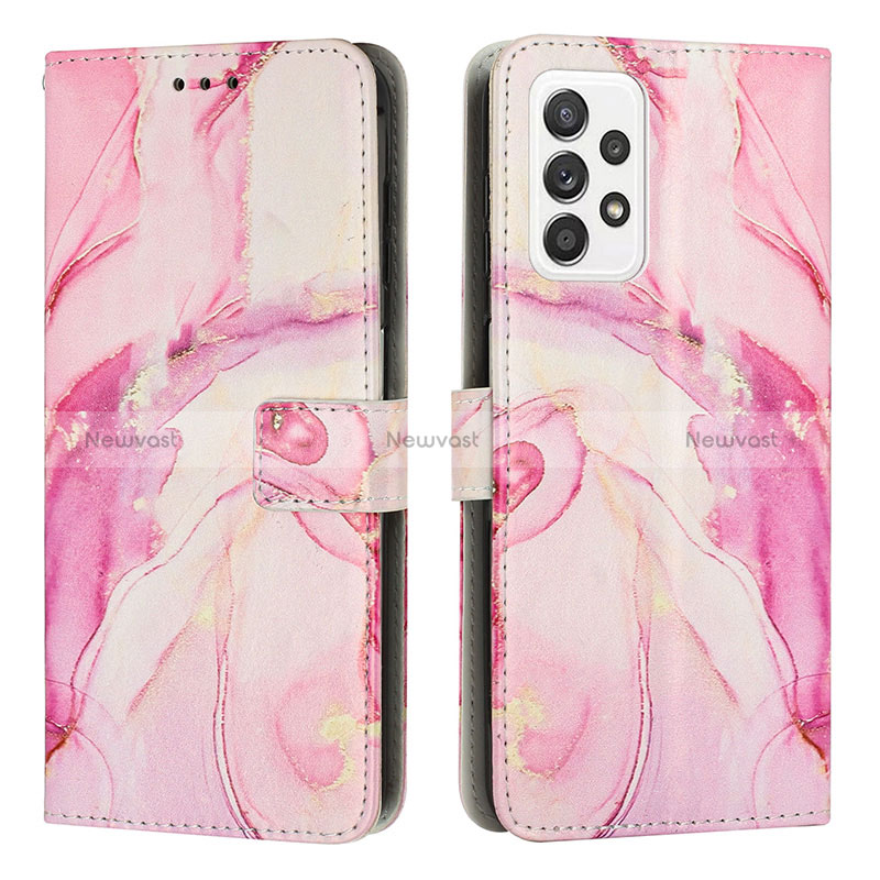 Leather Case Stands Fashionable Pattern Flip Cover Holder Y01X for Samsung Galaxy A33 5G