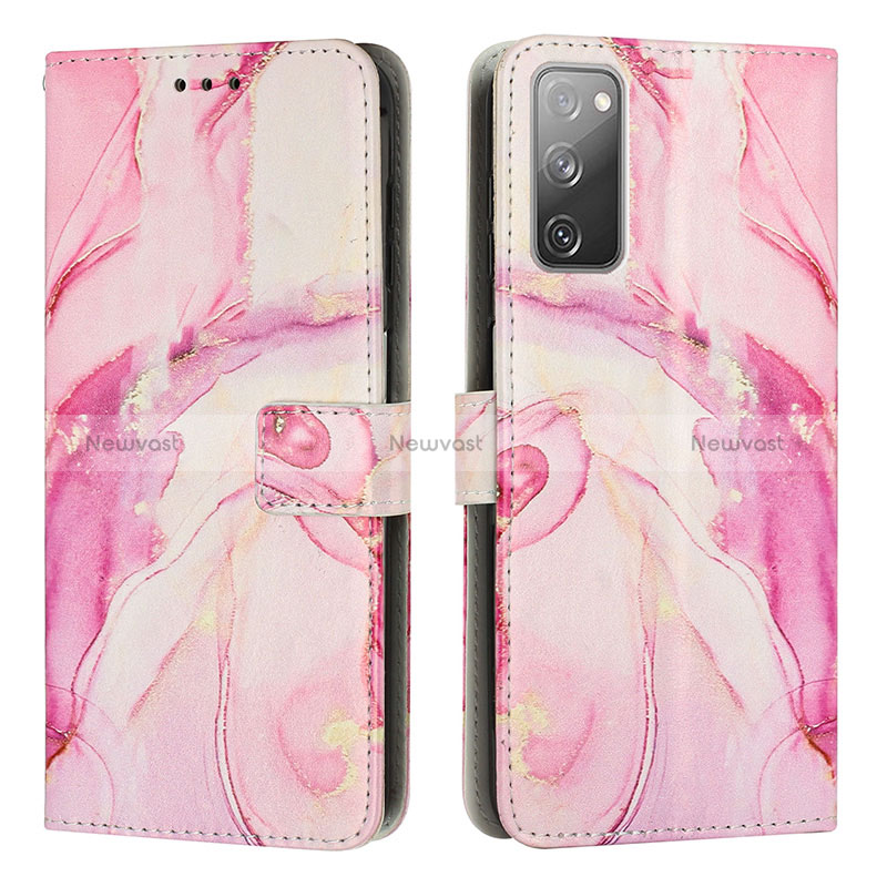 Leather Case Stands Fashionable Pattern Flip Cover Holder Y01X for Samsung Galaxy S20 FE 5G