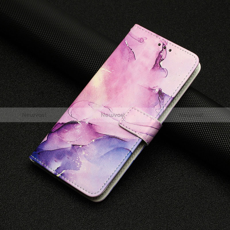 Leather Case Stands Fashionable Pattern Flip Cover Holder Y01X for Xiaomi Mi 13 Pro 5G Purple