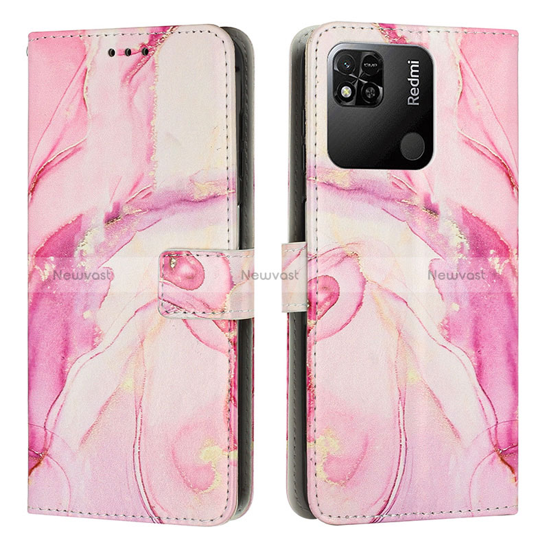 Leather Case Stands Fashionable Pattern Flip Cover Holder Y01X for Xiaomi POCO C3