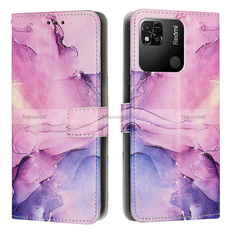 Leather Case Stands Fashionable Pattern Flip Cover Holder Y01X for Xiaomi POCO C31