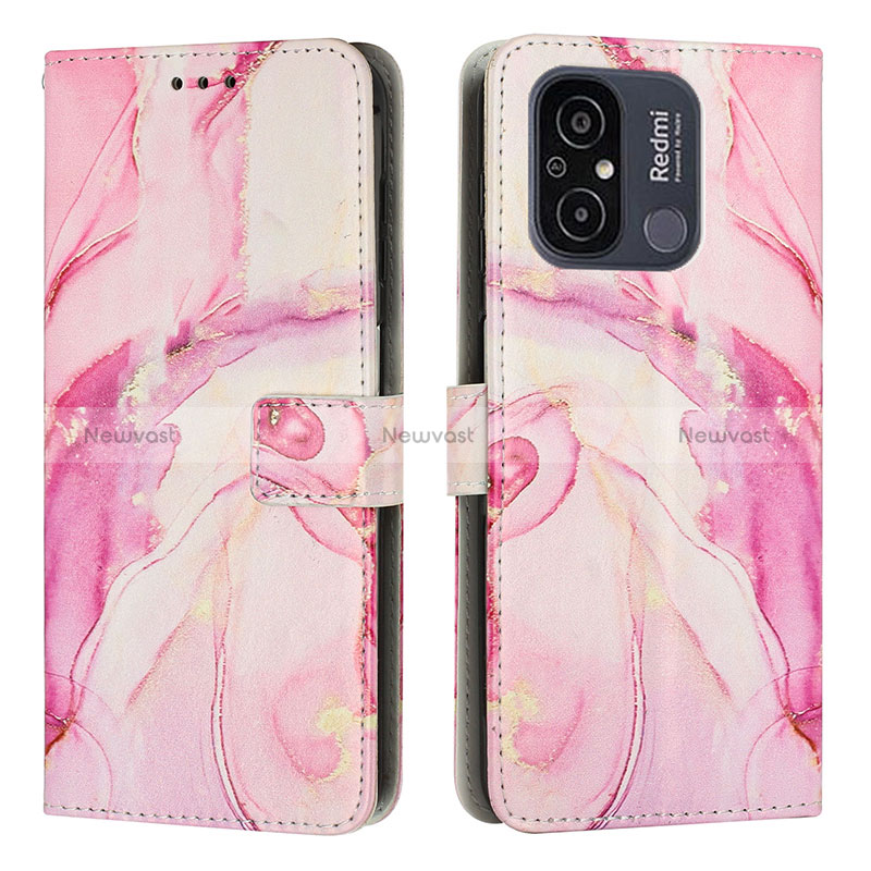 Leather Case Stands Fashionable Pattern Flip Cover Holder Y01X for Xiaomi Poco C55