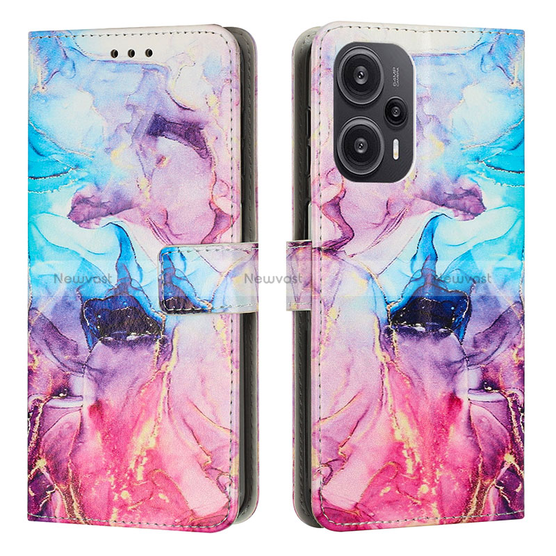 Leather Case Stands Fashionable Pattern Flip Cover Holder Y01X for Xiaomi Poco F5 5G Mixed