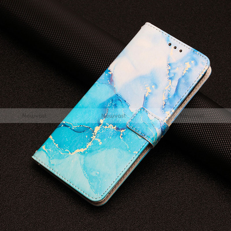 Leather Case Stands Fashionable Pattern Flip Cover Holder Y01X for Xiaomi Poco F5 Pro 5G Blue