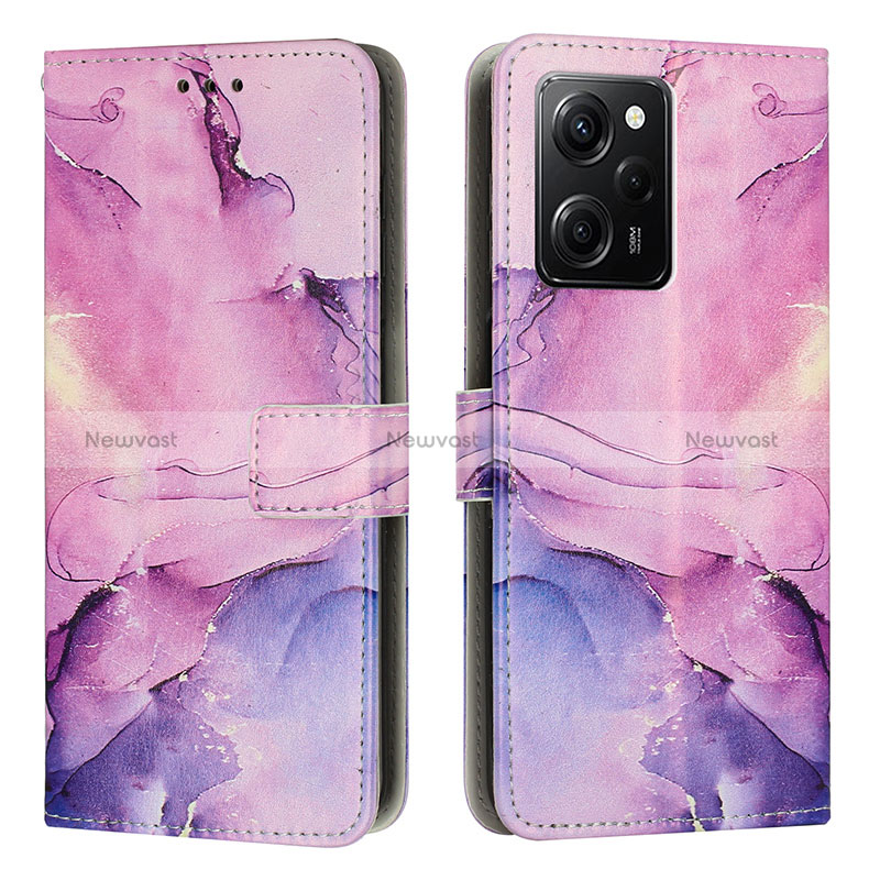 Leather Case Stands Fashionable Pattern Flip Cover Holder Y01X for Xiaomi Poco X5 Pro 5G