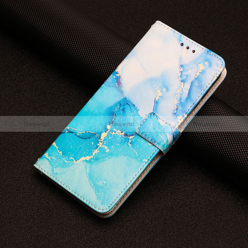 Leather Case Stands Fashionable Pattern Flip Cover Holder Y01X for Xiaomi Poco X5 Pro 5G Blue