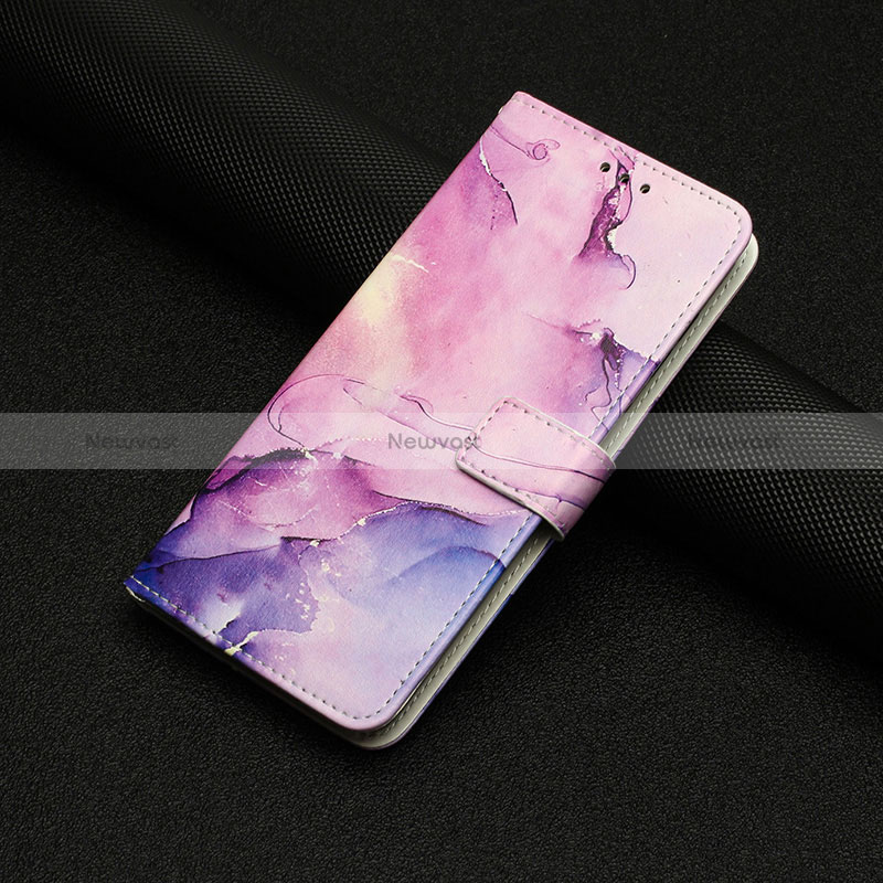 Leather Case Stands Fashionable Pattern Flip Cover Holder Y01X for Xiaomi Poco X5 Pro 5G Purple