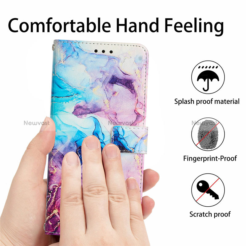 Leather Case Stands Fashionable Pattern Flip Cover Holder Y01X for Xiaomi Redmi 9 India