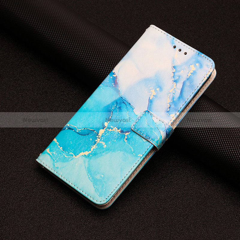 Leather Case Stands Fashionable Pattern Flip Cover Holder Y01X for Xiaomi Redmi A1 Plus Blue