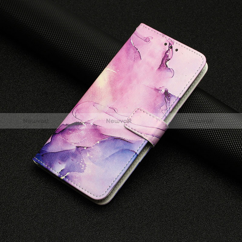 Leather Case Stands Fashionable Pattern Flip Cover Holder Y01X for Xiaomi Redmi A1 Plus Purple