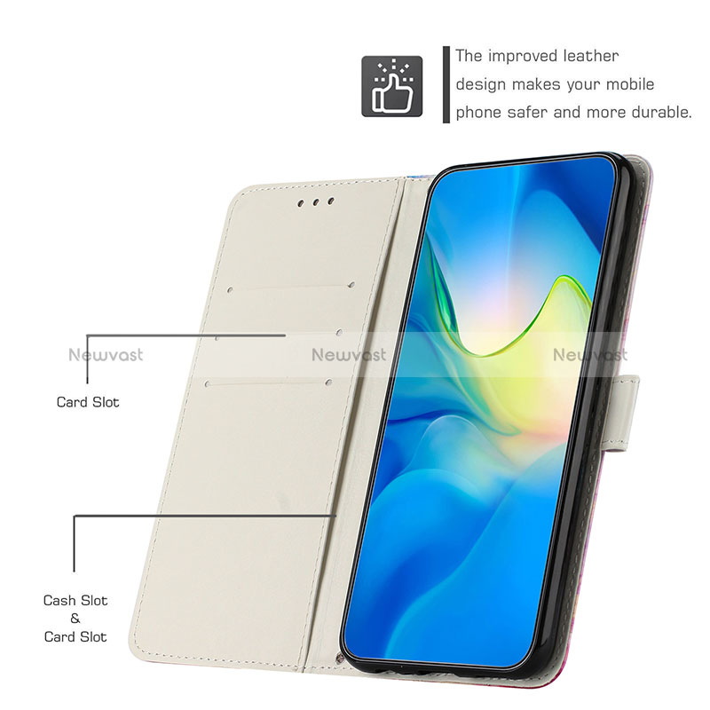 Leather Case Stands Fashionable Pattern Flip Cover Holder Y01X for Xiaomi Redmi Note 11 Pro 4G