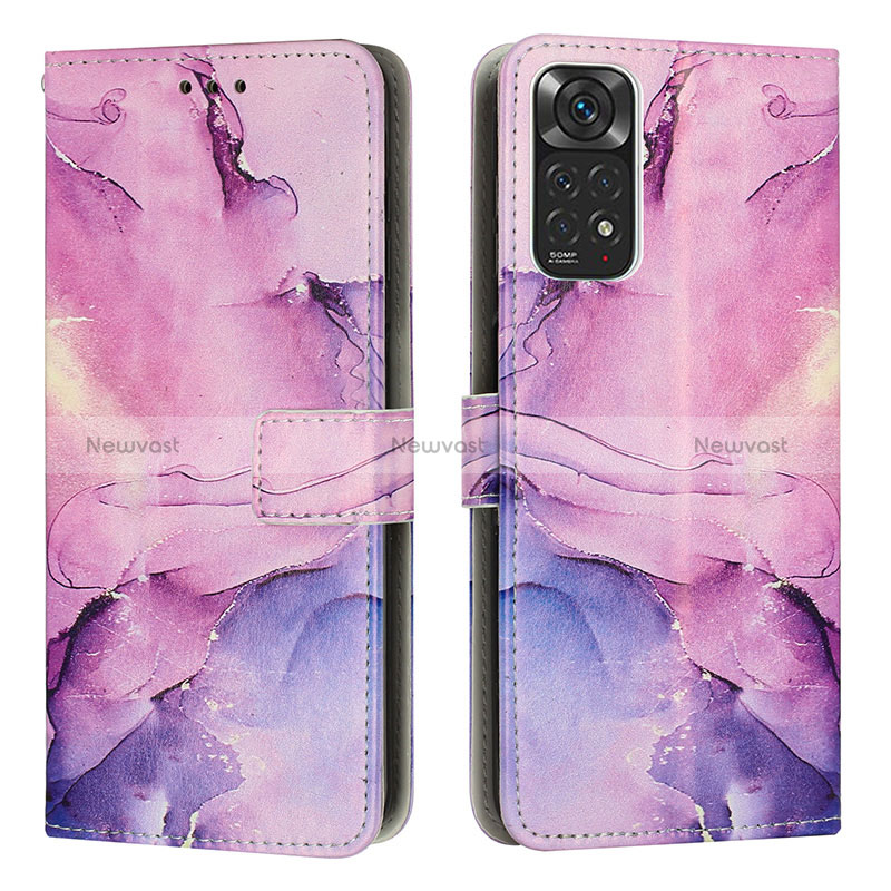 Leather Case Stands Fashionable Pattern Flip Cover Holder Y01X for Xiaomi Redmi Note 11S 4G