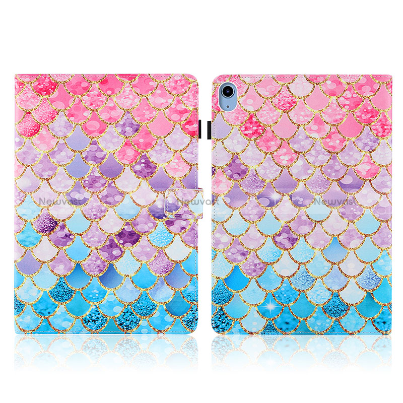 Leather Case Stands Fashionable Pattern Flip Cover Holder Y02B for Apple iPad 10.9 (2022) Colorful