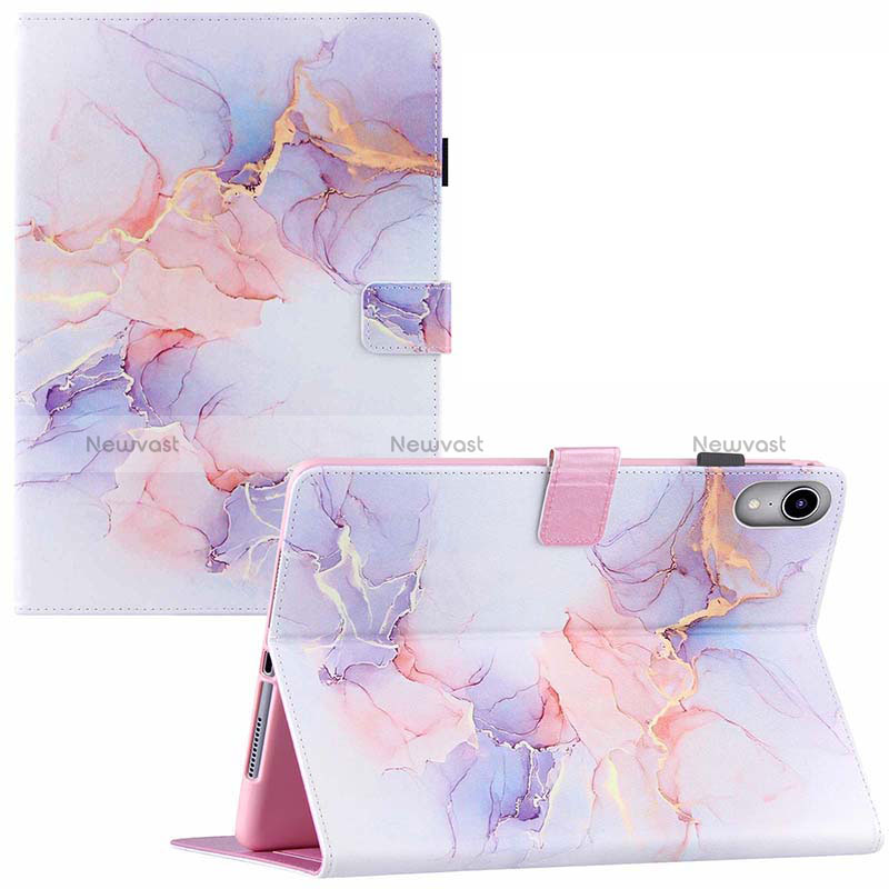 Leather Case Stands Fashionable Pattern Flip Cover Holder Y02B for Apple iPad Mini 6