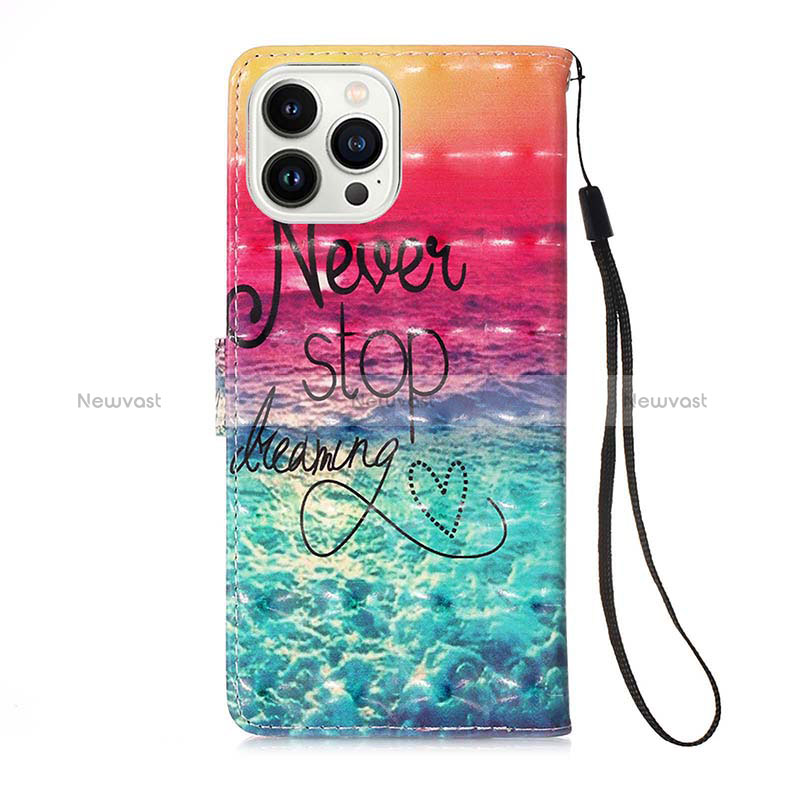 Leather Case Stands Fashionable Pattern Flip Cover Holder Y02B for Apple iPhone 15 Pro Max